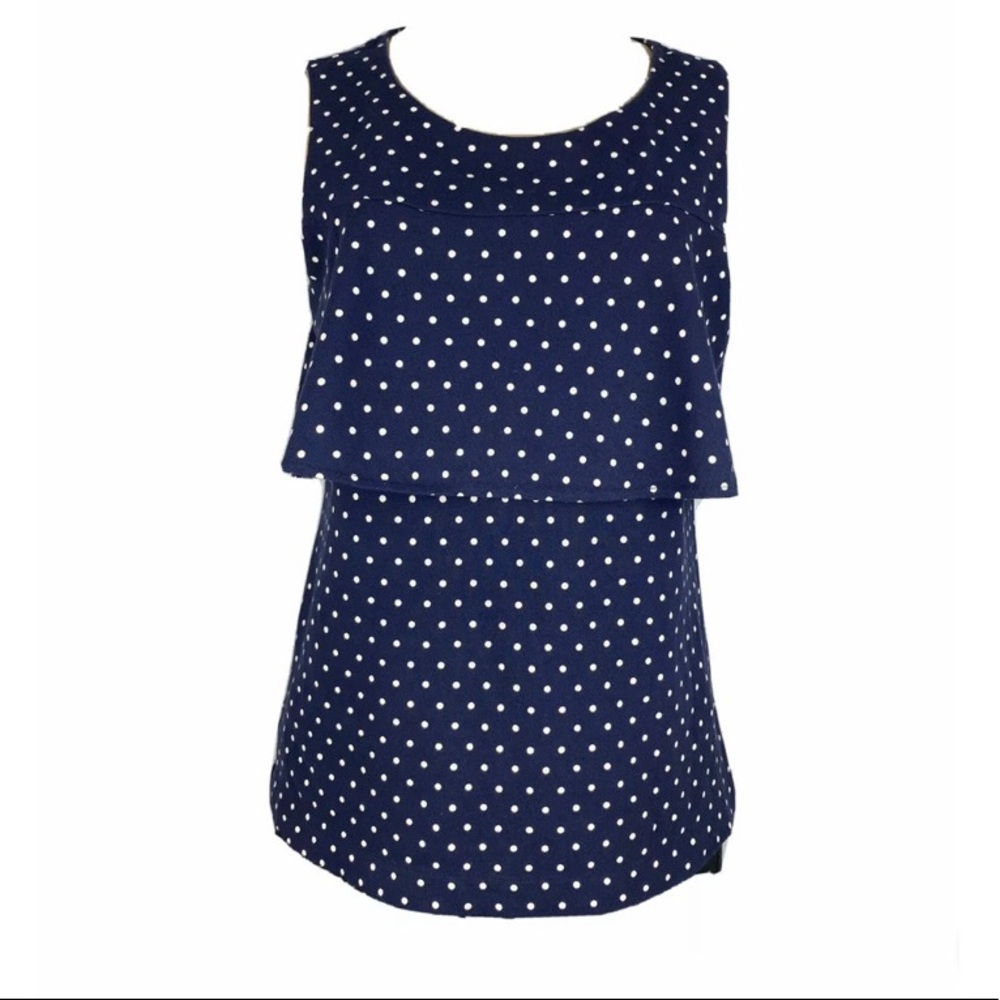 J. Crew Factory Women’s Dotted Ruffle Tank Top